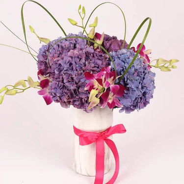 Shades of Purple in Ceramic Vase